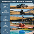 Cordless Tire Inflator with Dual Power and Digital Display, 150 PSI for Cars Bikes Motorcycles All Vera Mart