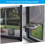 Magnetic Pet Door for Screen and Sliding Glass Doors with Reinforced Mesh All Vera Mart