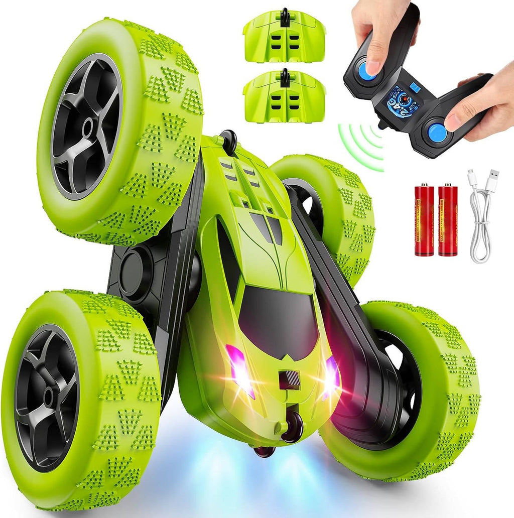 4WD Stunt RC Car with 360° Flip and LED Headlights, 90-Minute Battery for Kids Age 6+ All Vera Mart
