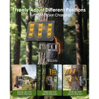 4K Trail Camera with Solar Panel and Wireless Hotspot, 64MP Night Vision All Vera Mart