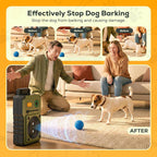 Ultrasonic Bark Deterrent with Automatic Detection and 3 Frequency Modes, 50ft Range All Vera Mart