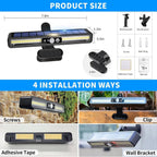 Solar Motion Sensor Fence Lights with 36 LEDs and 26ft Detection Range All Vera Mart