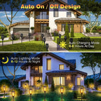 Solar Torch Lights with Flickering Flame Effect and Auto Sensor, 12-Pack for Outdoor Pathways All Vera Mart