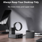 Self-Coiling Magnetic Charging Cable with Braided Fabric and Dual Tips, 3.3ft All Vera Mart