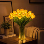 Tulip Night Light with Soft Touch Petals and Warm White LED, Battery Operated All Vera Mart