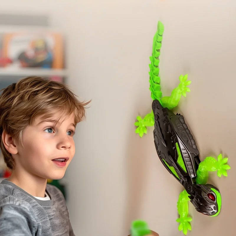 Remote Control Climbing Lizard Toy with LED Eyes and 25ft Range All Vera Mart