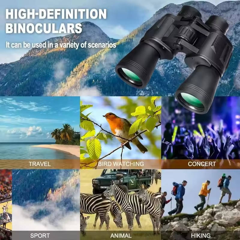 20X Magnification Binoculars with BAK4 Prism and Phone Adapter, IPX4 Waterproof All Vera Mart