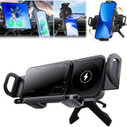 Car Mount Wireless Charger with Motorized Arm and Dual Coil, Air Vent All Vera Mart