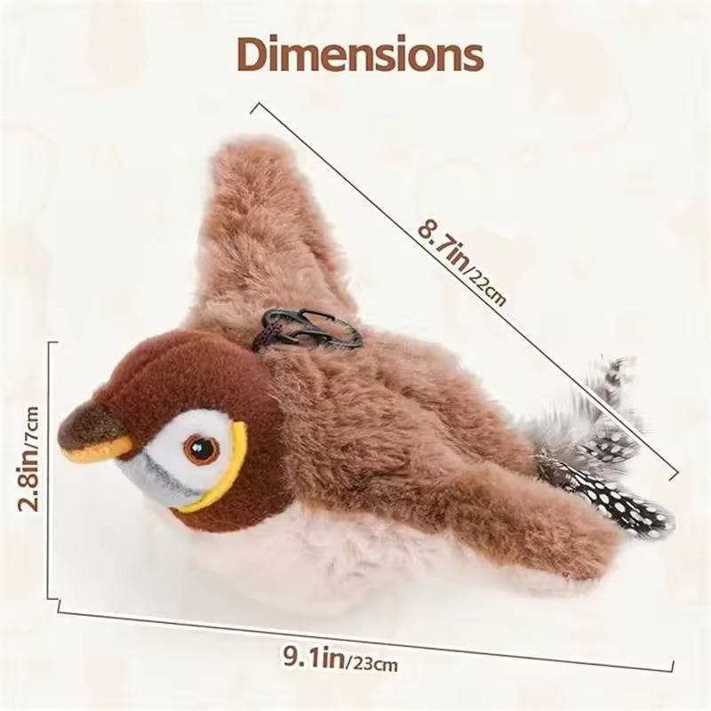 Interactive Bird Toy with Motion Sensor and Chirping Sounds for Cats All Vera Mart