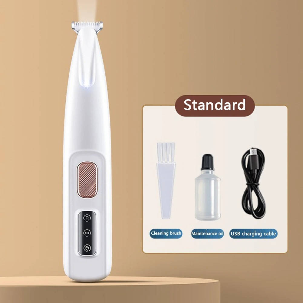 Pet Fur Trimmer with LED Light and LED Display, Quiet 35dB Motor All Vera Mart