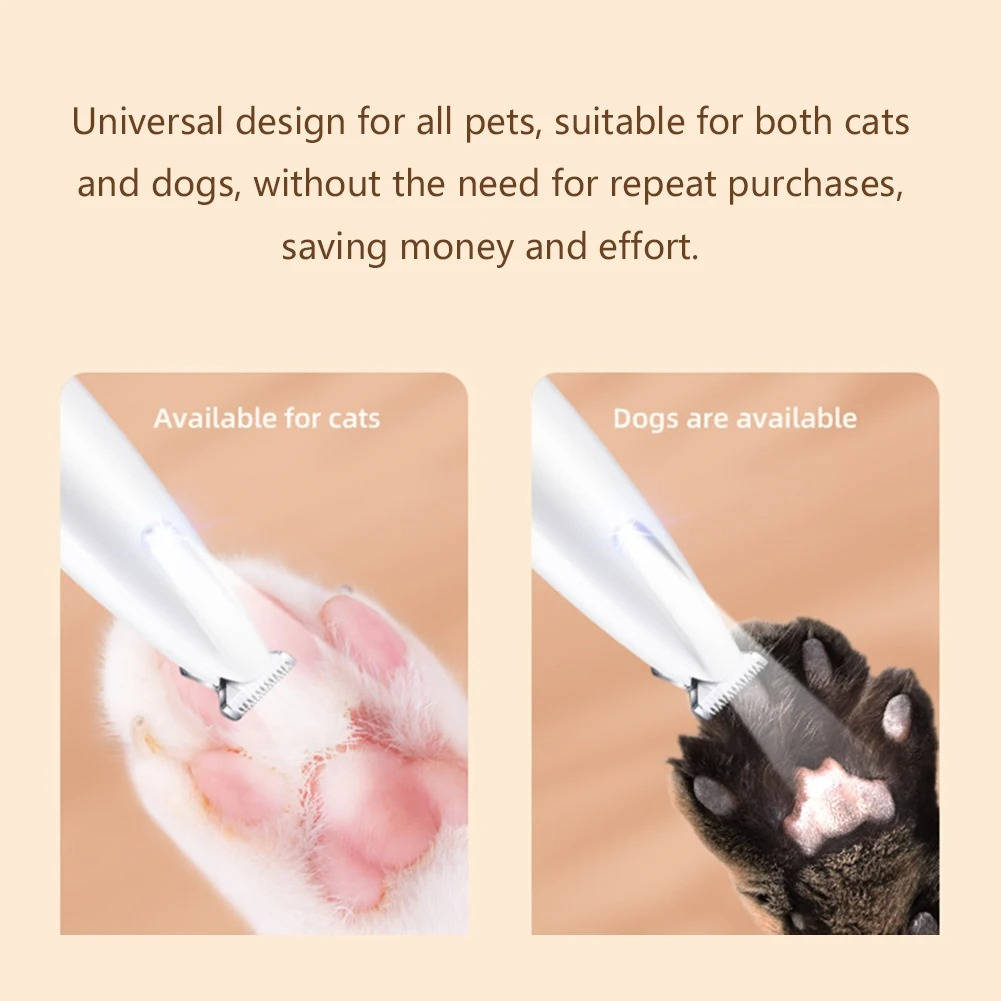 Pet Fur Trimmer with LED Light and LED Display, Quiet 35dB Motor All Vera Mart