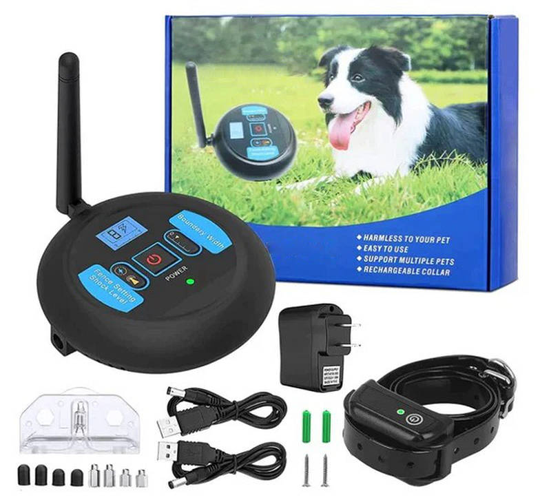 Wireless Dog Containment System with Remote Control and Adjustable Boundaries, 656ft Range All Vera Mart