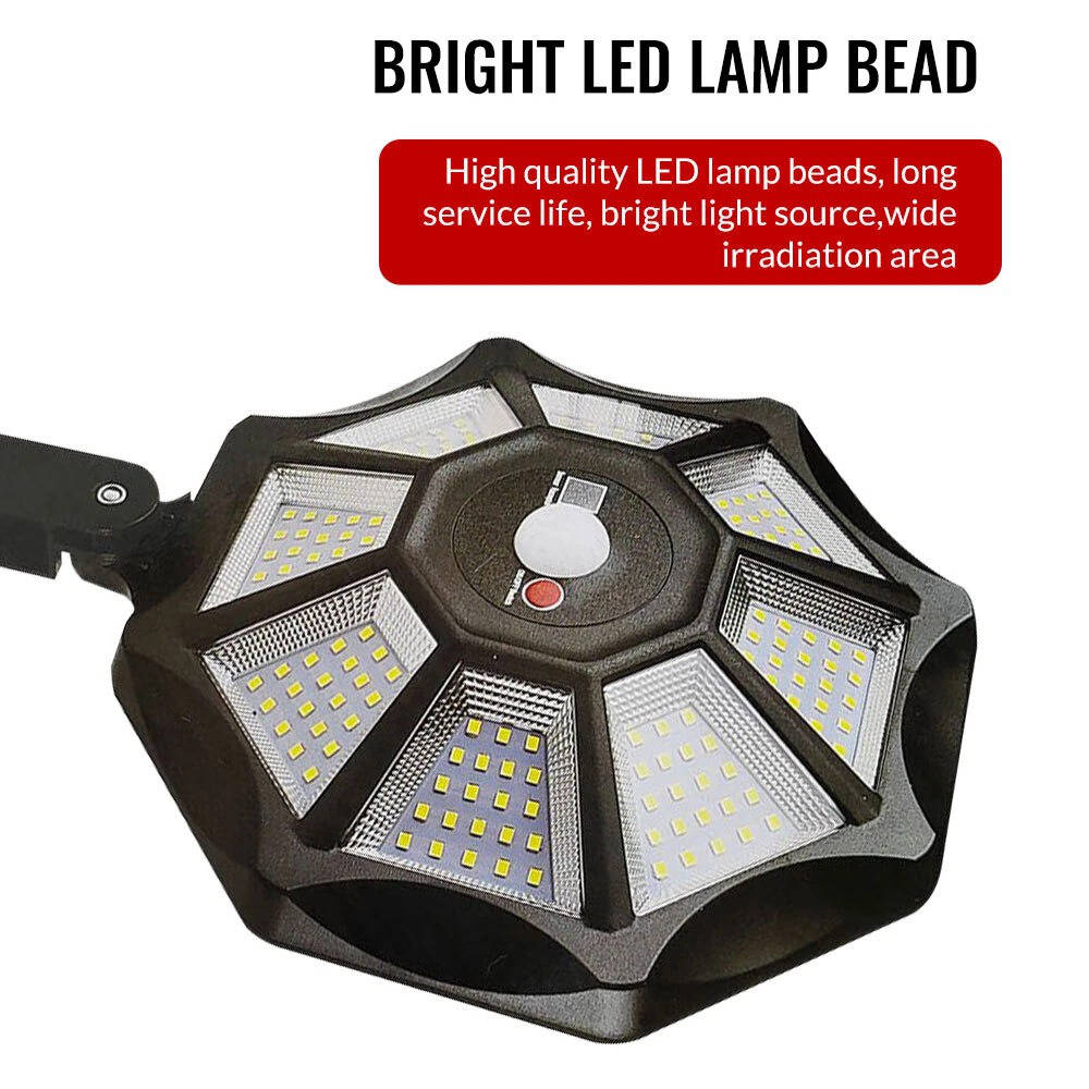 Solar Motion Sensor Flood Light with Dual Rotating Heads and 168 LED Beads for Outdoor Security All Vera Mart