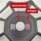 Solar Motion Sensor Flood Light with Dual Rotating Heads and 168 LED Beads for Outdoor Security All Vera Mart