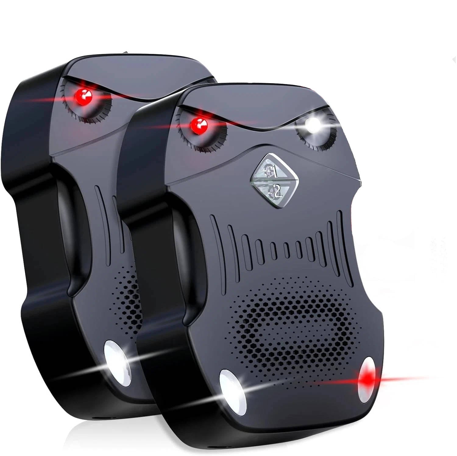 Ultrasonic Engine Rodent Repeller with Dual Unit Pack and Multi-Power Source, 9-65kHz All Vera Mart