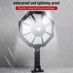 Solar Motion Sensor Flood Light with Dual Rotating Heads and 168 LED Beads for Outdoor Security All Vera Mart