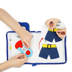 Soft Fabric Activity Book with Textured Shapes and Crinkly Tabs for Babies All Vera Mart