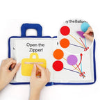 Soft Fabric Activity Book with Textured Shapes and Crinkly Tabs for Babies All Vera Mart