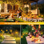 Solar Torch Lights with Flickering Flame Effect and Auto Sensor, 12-Pack for Outdoor Pathways All Vera Mart