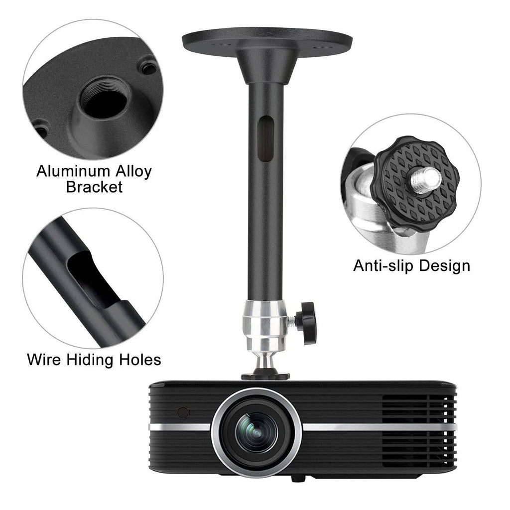 Adjustable Projector Mount with 360-Degree Rotation and 11lb Weight Capacity All Vera Mart