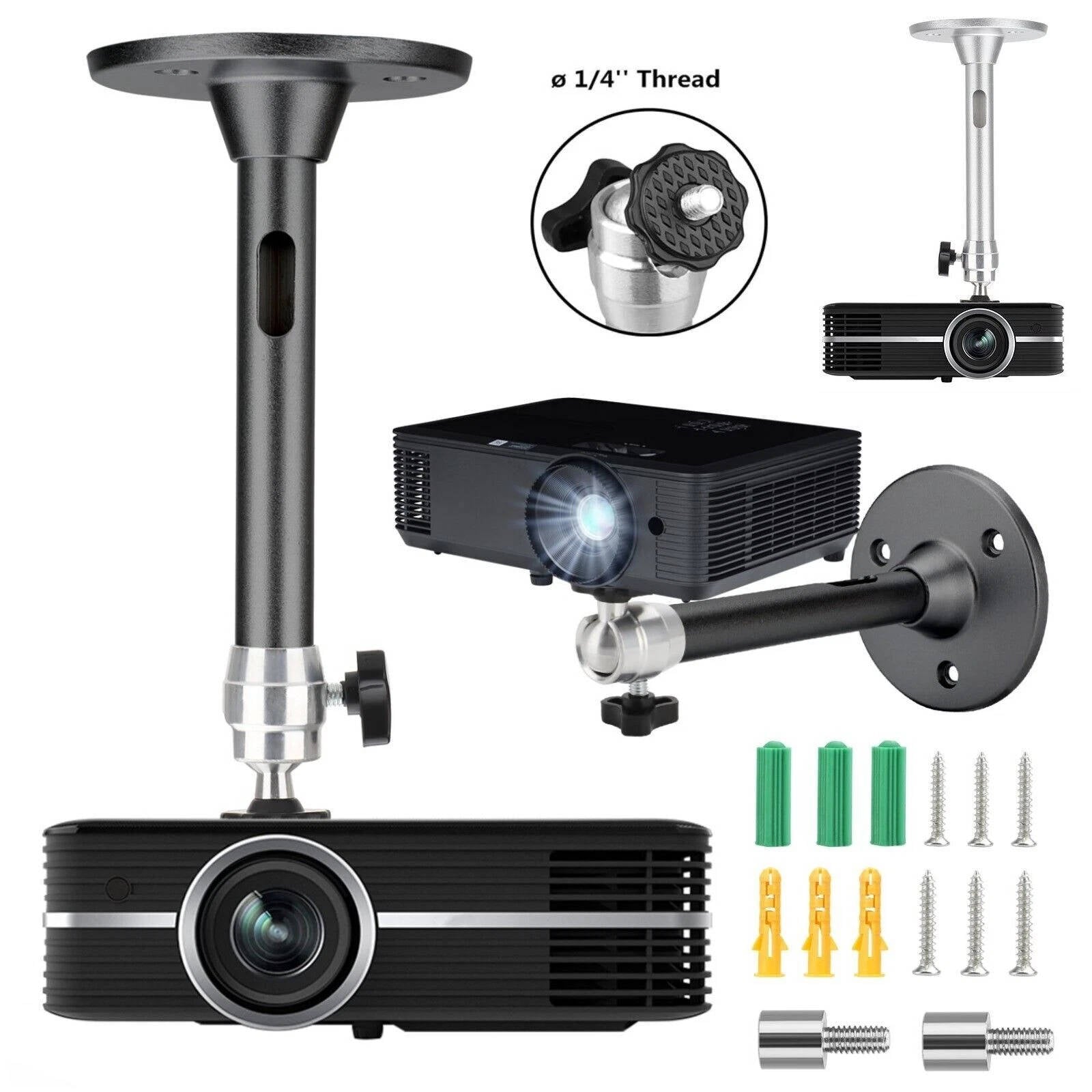 Adjustable Projector Mount with 360-Degree Rotation and 11lb Weight Capacity All Vera Mart