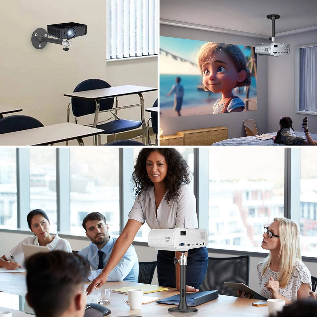 Adjustable Projector Mount with 360-Degree Rotation and 11lb Weight Capacity All Vera Mart