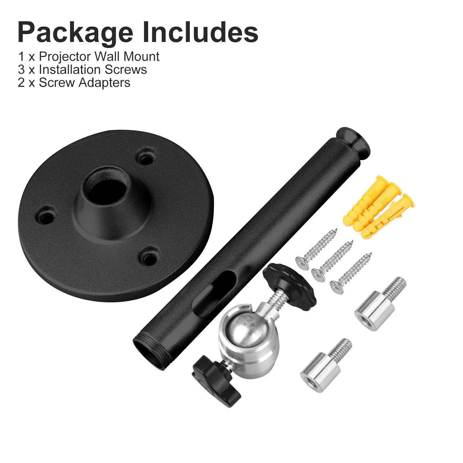 Adjustable Projector Mount with 360-Degree Rotation and 11lb Weight Capacity All Vera Mart