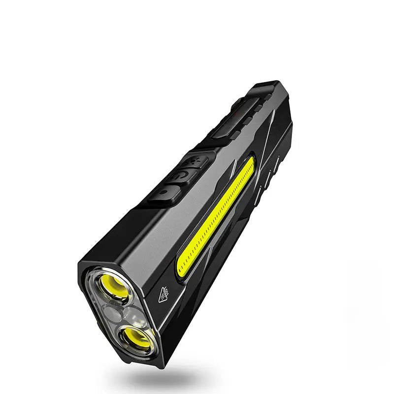 Rechargeable LED Flashlight with Magnetic Tail and UV Red Laser, 1500 Lumens All Vera Mart