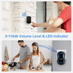 Wireless Doorbell System with 1000ft Range and 45 Chimes, Blue LED Flash All Vera Mart