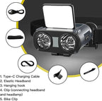LED Headlamp with Wave Sensor and 90 Degree Tilting Beam for Outdoor Activities All Vera Mart