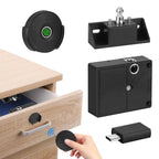 Fingerprint Cabinet Lock with USB Backup Key and 33ft Wireless Range, No Drill All Vera Mart