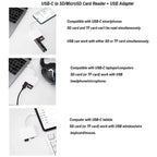 SD Card Reader with Dual Slots and USB A Port for Trail Cameras All Vera Mart