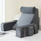 Reading Pillow with Detachable Arms and Adjustable Neck Support, Dual Pockets All Vera Mart