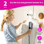 Handheld Garment Steamer with 90 Degree Rotating Head and Seven Fabric Settings All Vera Mart