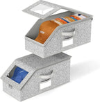 Hat Storage Boxes with Clear Window and Metal Zipper, Stackable Organizer for 24 Caps All Vera Mart