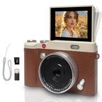Flip Screen Digital Camera with 64M Resolution and Built-in LED, 32GB Memory Card Included All Vera Mart