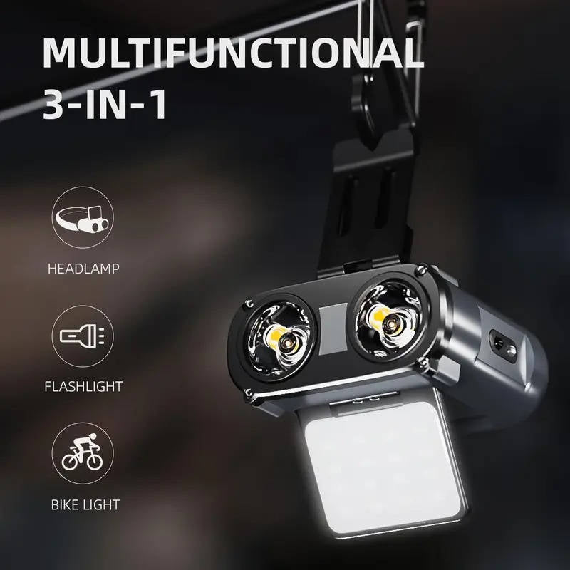 LED Headlamp with Wave Sensor and 90 Degree Tilting Beam for Outdoor Activities All Vera Mart