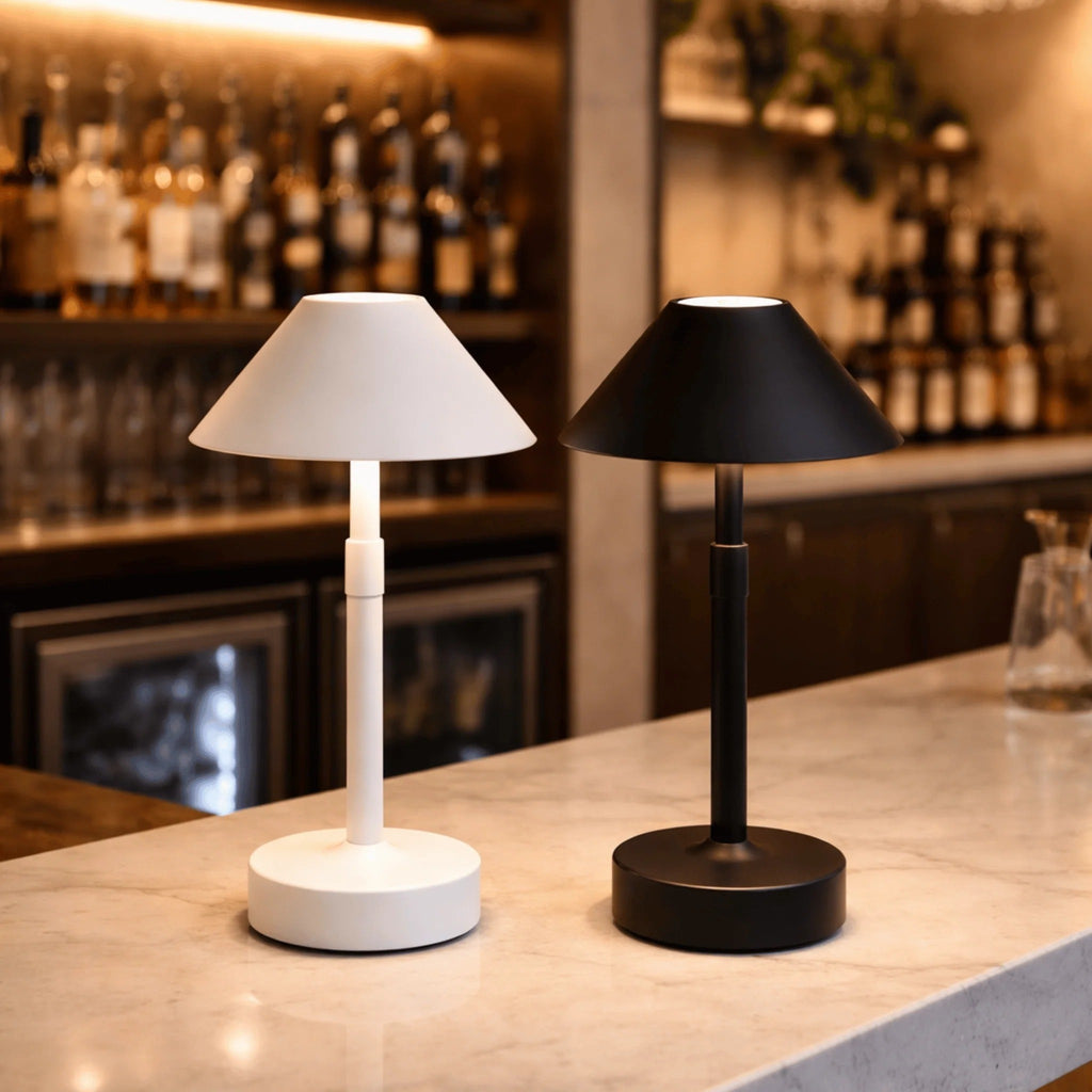 Rechargeable Cordless Table Lamp with Telescopic Height Adjustment and Stepless Dimming All Vera Mart