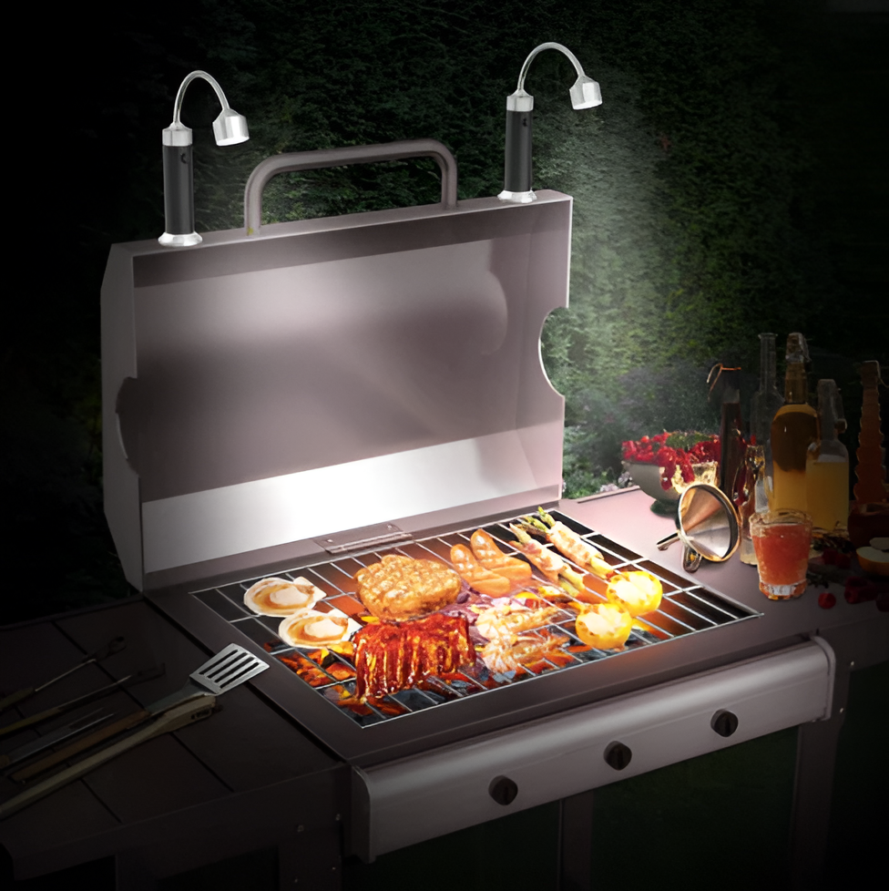 LED Grill Light with Magnetic Base and 360 Degree Flexible Neck All Vera Mart