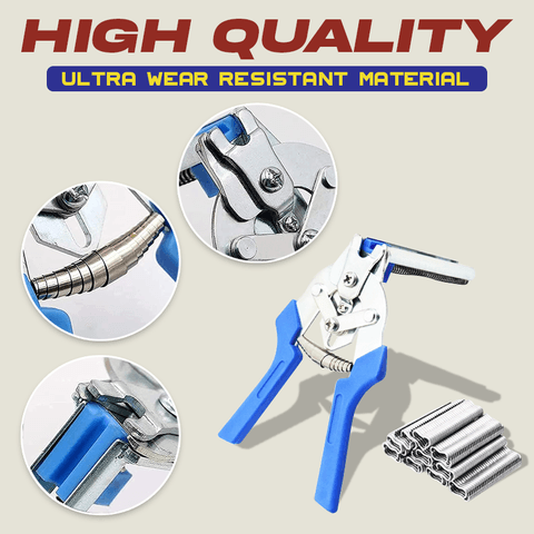 Cage Clip Plier Tool with Spring Loaded Magazine and Ergonomic Grip All Vera Mart