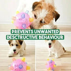 Interactive Dog Toy with Bouncing Motion and LED Lights, USB Rechargeable All Vera Mart