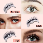 Reusable Synthetic Eyelashes with Pre-Applied Adhesive Band and Replacement Strips All Vera Mart