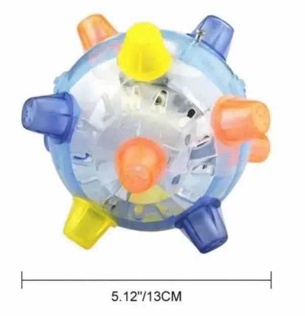 Interactive Dog Toy with Bouncing Motion and LED Lights, USB Rechargeable All Vera Mart