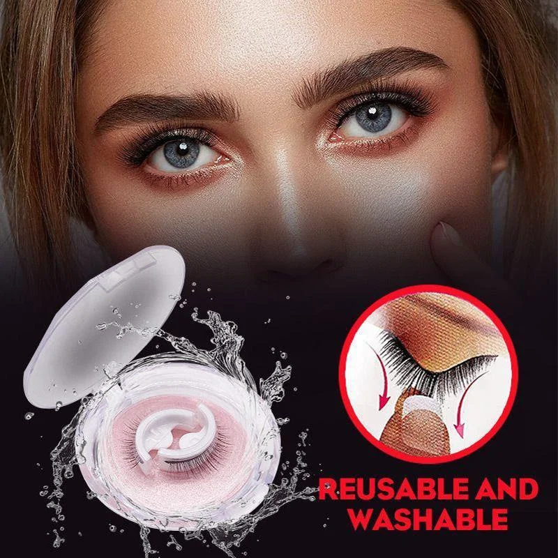 Reusable Synthetic Eyelashes with Pre-Applied Adhesive Band and Replacement Strips All Vera Mart