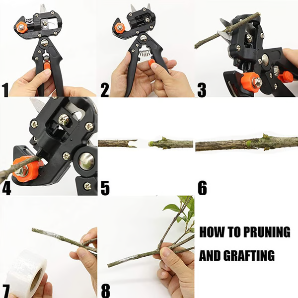 Grafting Tool with Three Interchangeable Steel Blades and Ergonomic Grip All Vera Mart