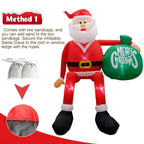 8-Foot Inflatable Santa with LED Lighting and Climbing Pose, Outdoor Yard Decor All Vera Mart