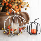 Mini Black Metal Pumpkin - Interior Delights