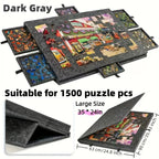 Portable Puzzle Table with Six Sorting Drawers Stand and Cover Lid for 1000 Piece Puzzles