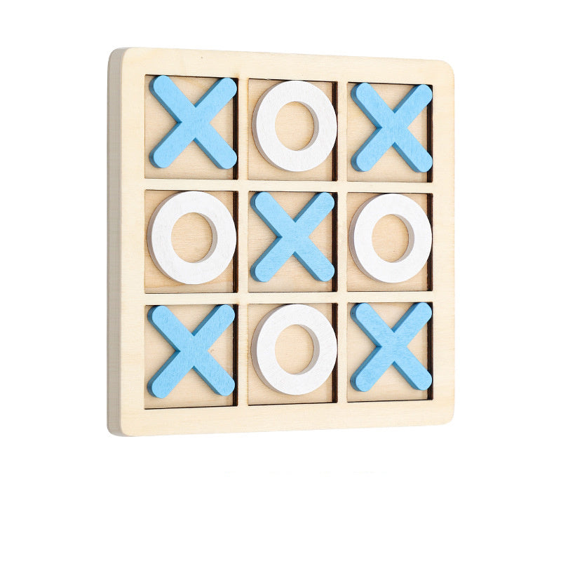 Solid Wood Tic Tac Toe Board Game for Family Tables Picnics and Camping Trips