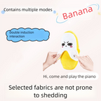Banana Shaped Plush Toy with Touch Sensor Sounds for Kids and Family Fun